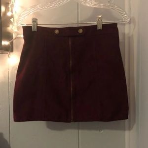 LA Hearts Maroon Skirt